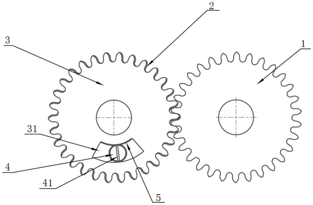 Anti-backlash gear structure