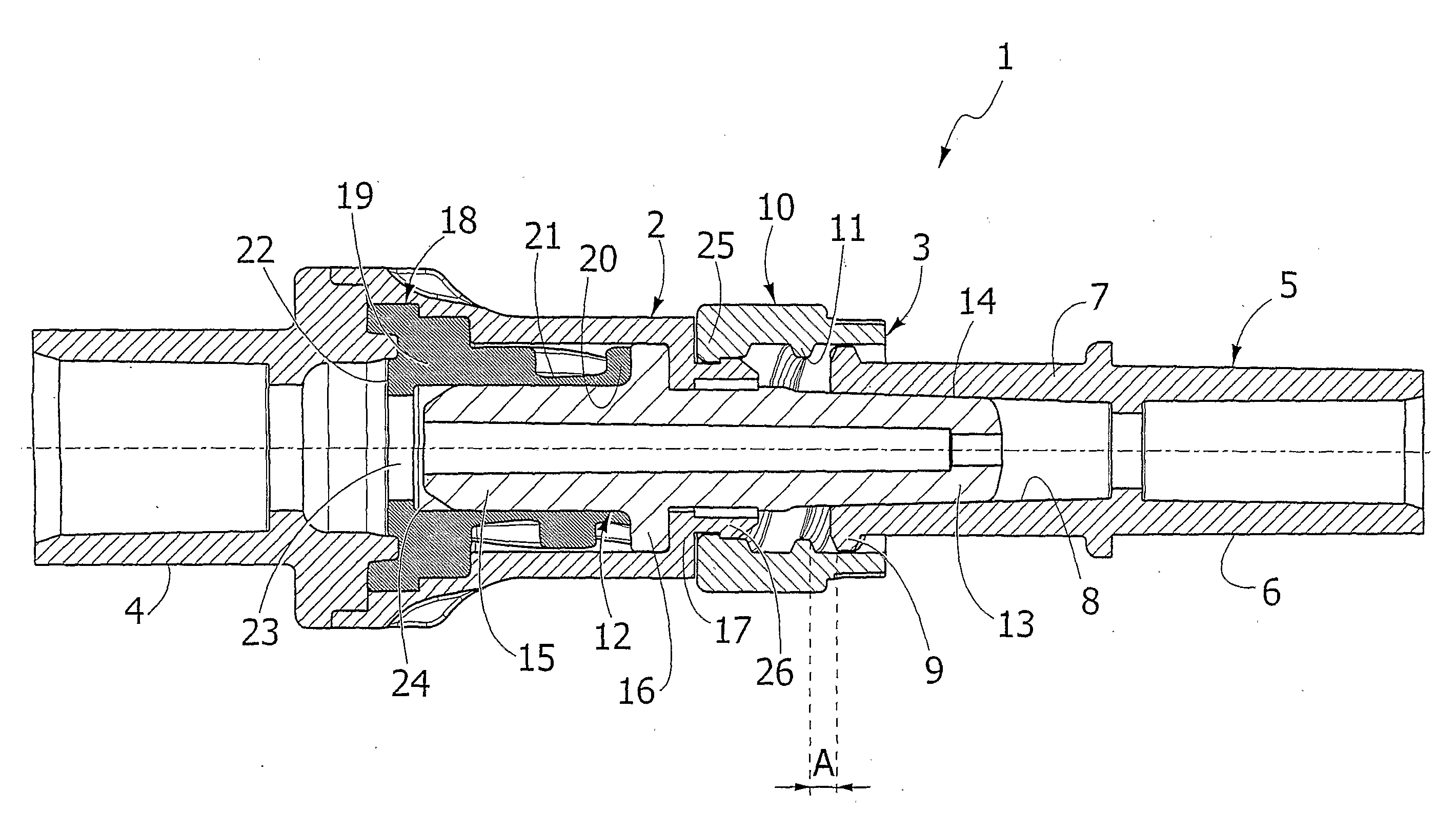 Valve connector for medical lines