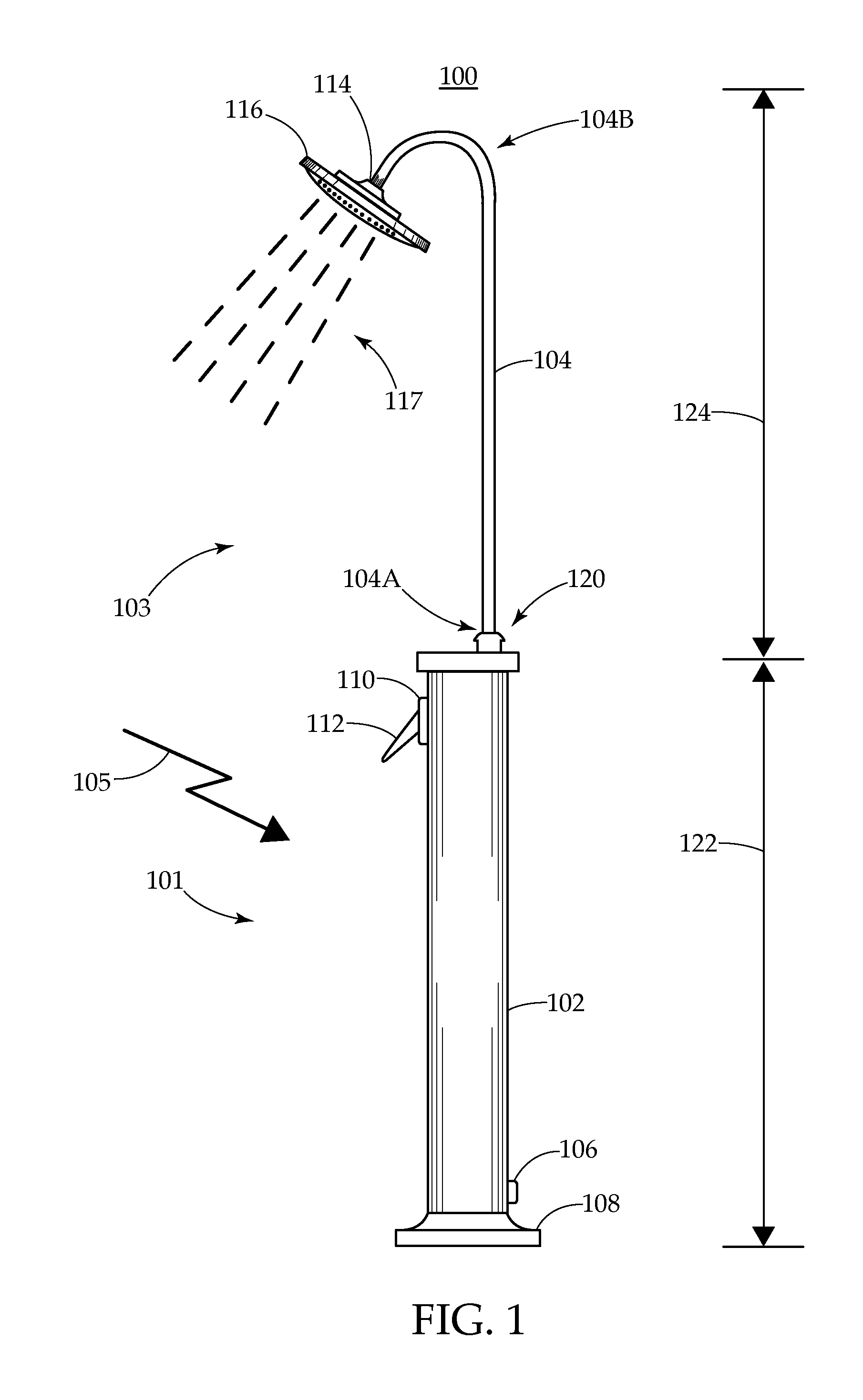 Portable solar shower