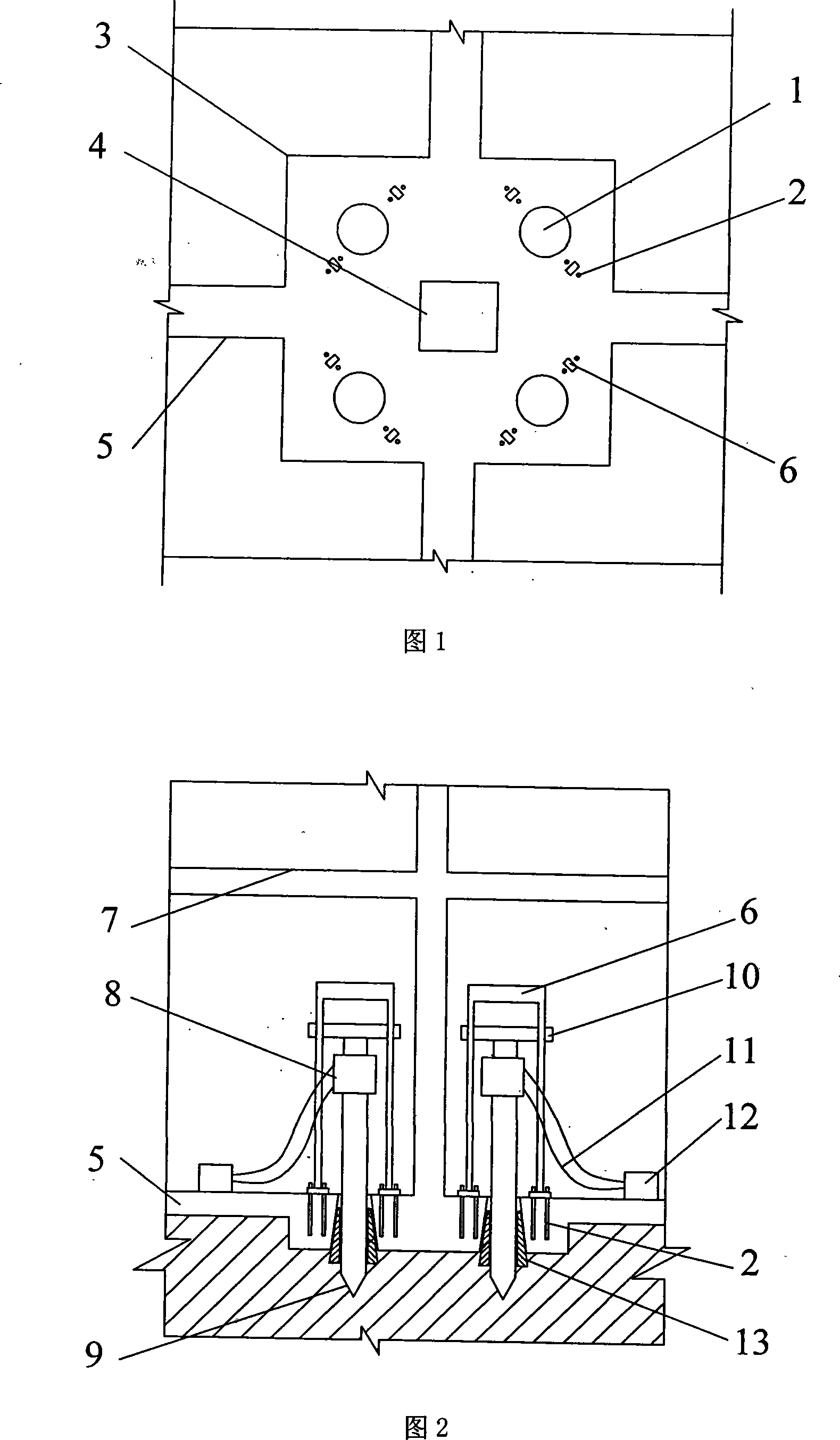 Static pressure pile process for construction of existing building basement