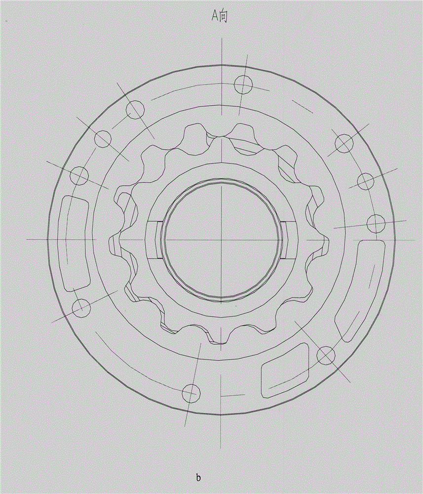 AT speed variable box large displacement rotor type internal meshing gear pump