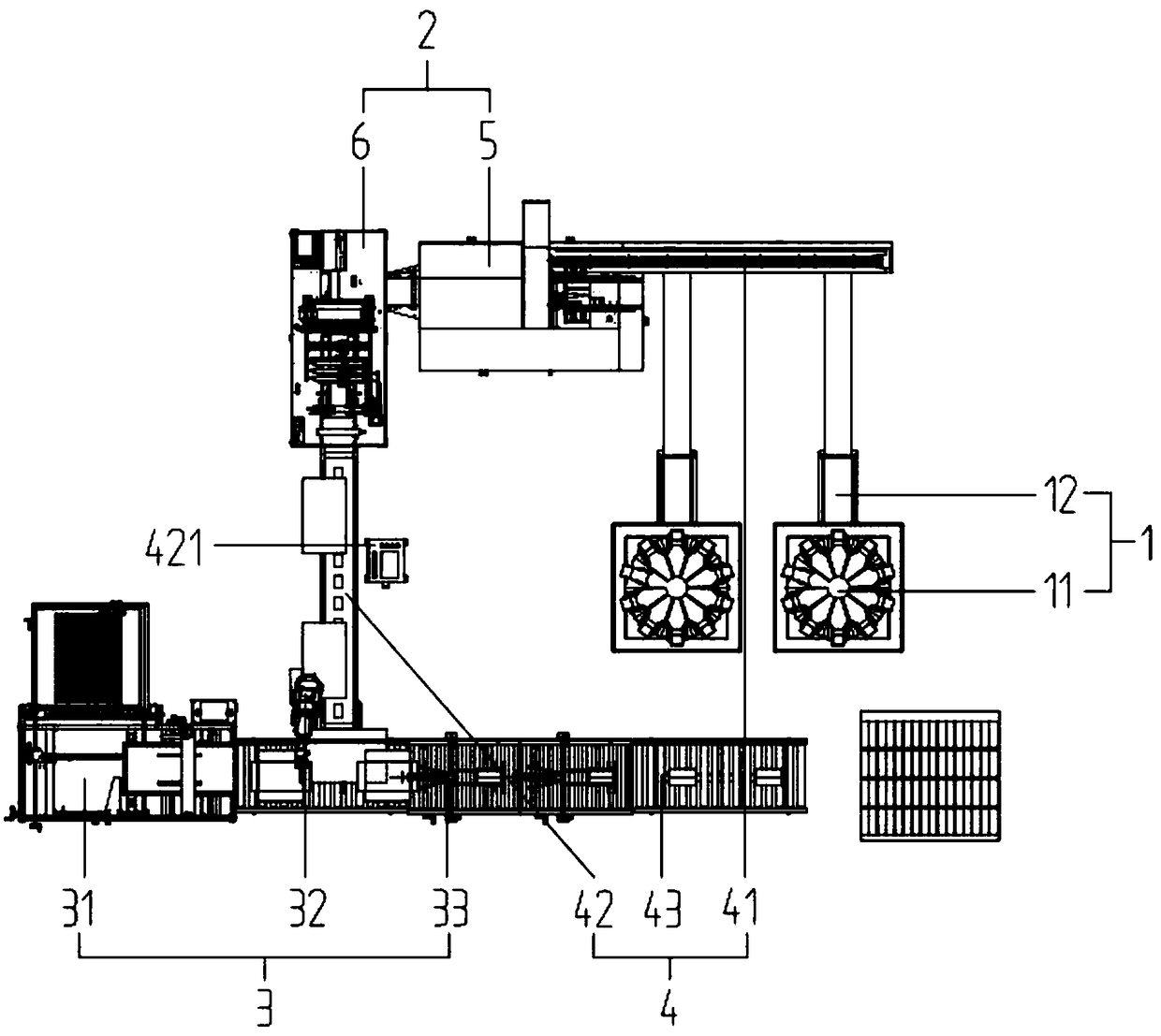 Tea packaging production line