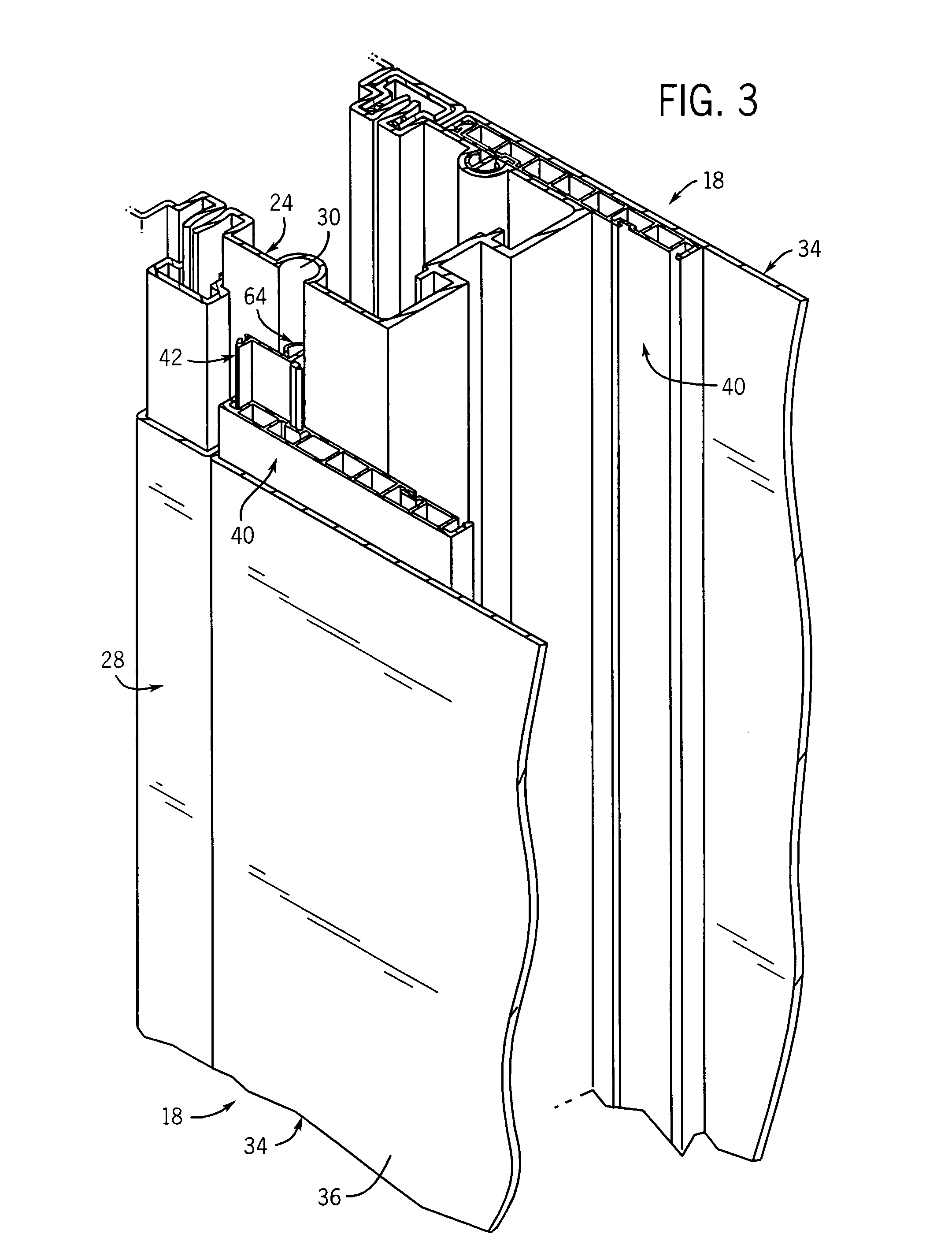 Stiffener construction having a snap-on connector, for use with a wall panel shell in a wall system