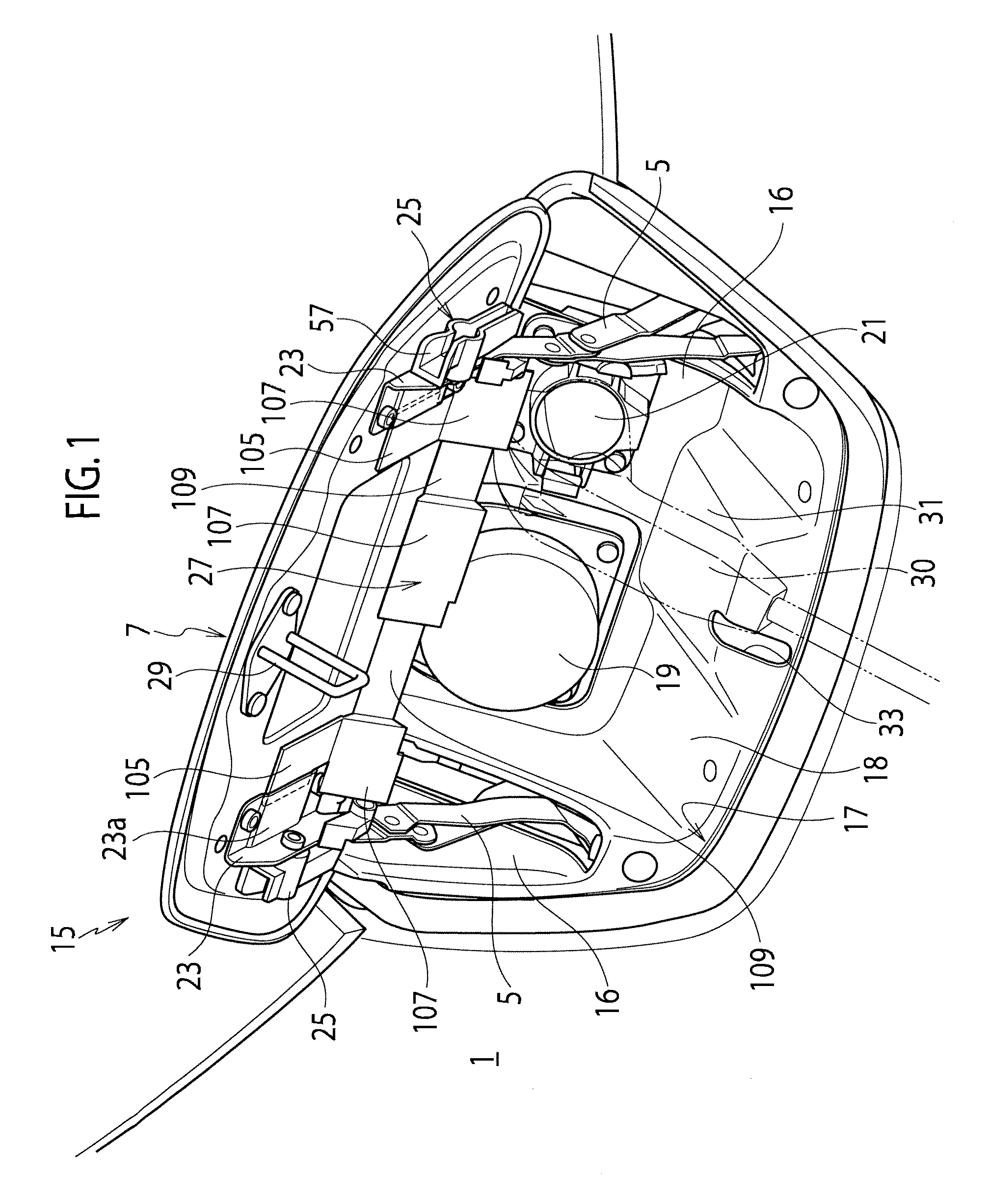 Arrangement structure for charging port cover