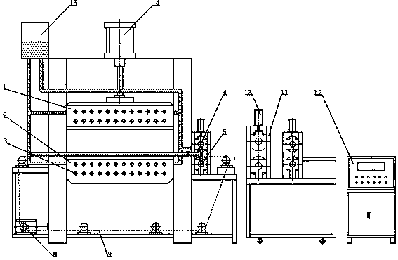 Heating device for preparing fiber-reinforced polymer-based composite material