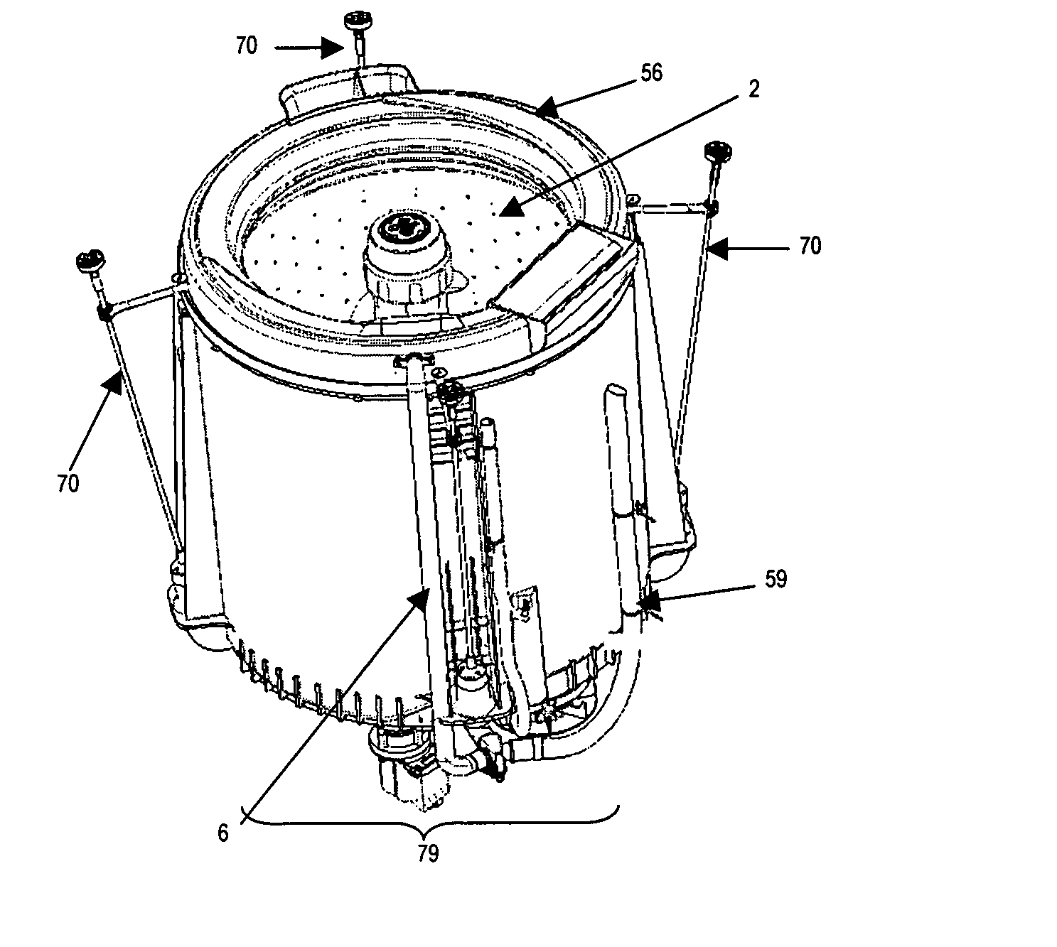 Washing machine and textile washing and rinsing method