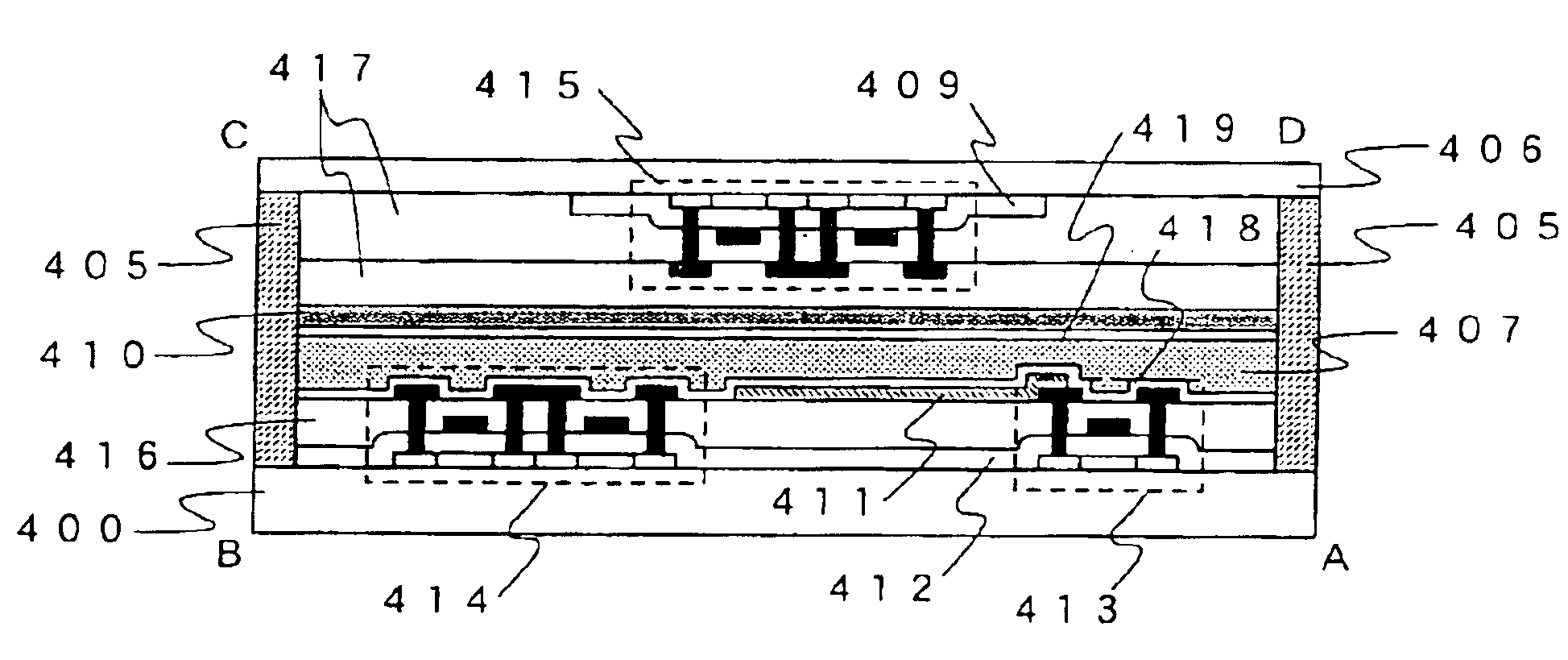 Active matrix display device and manufacturing method thereof