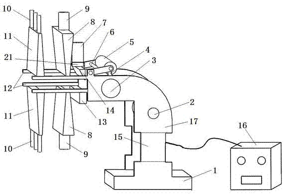 Strip conveying device used for ultrasonic consolidation additive manufacturing machine