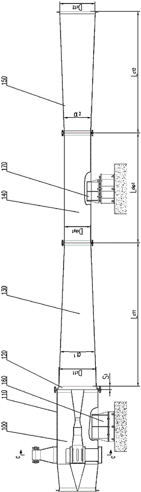 Ejector for engine test bed exhaust system