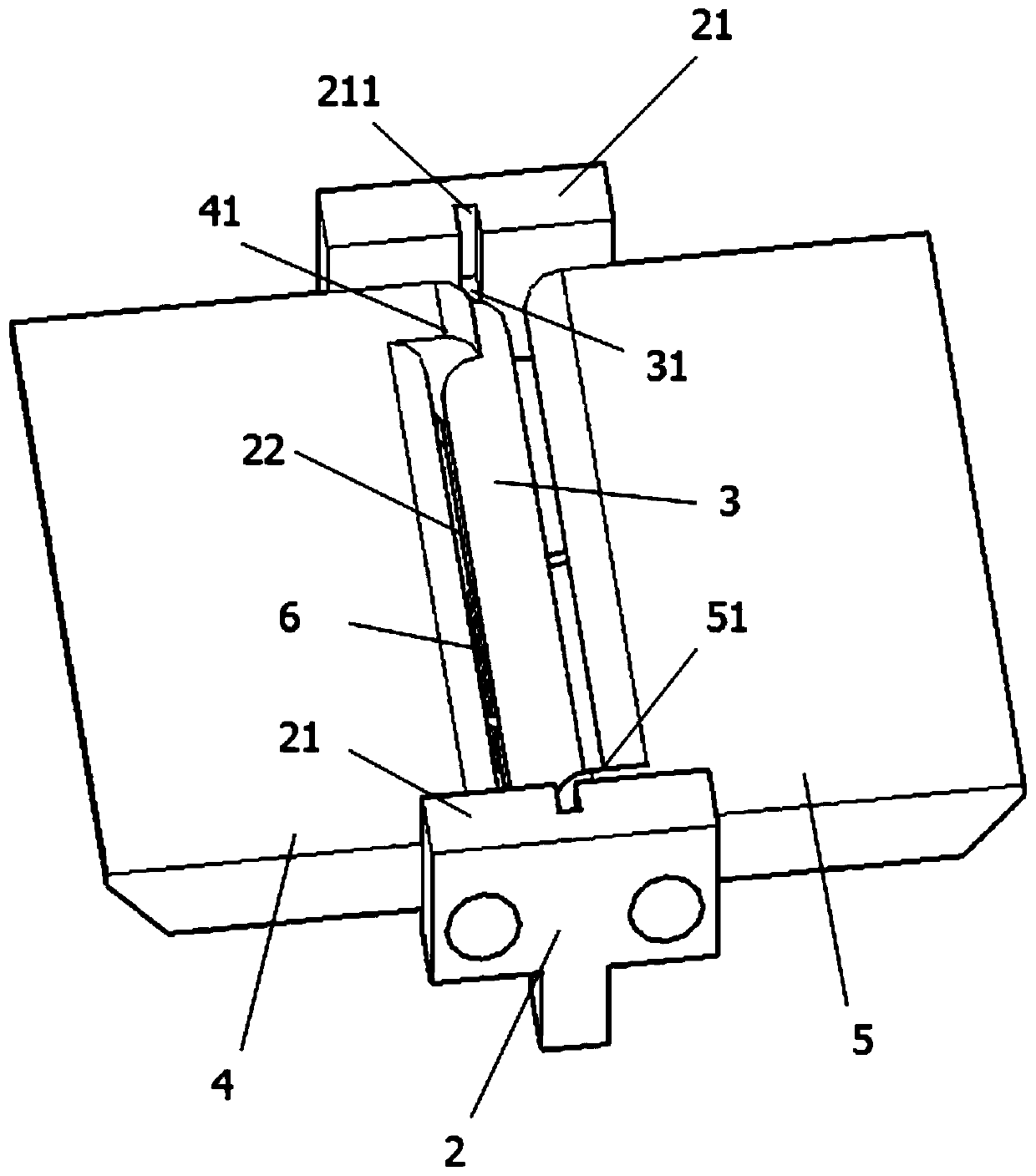 Safety door formed by using lever principle