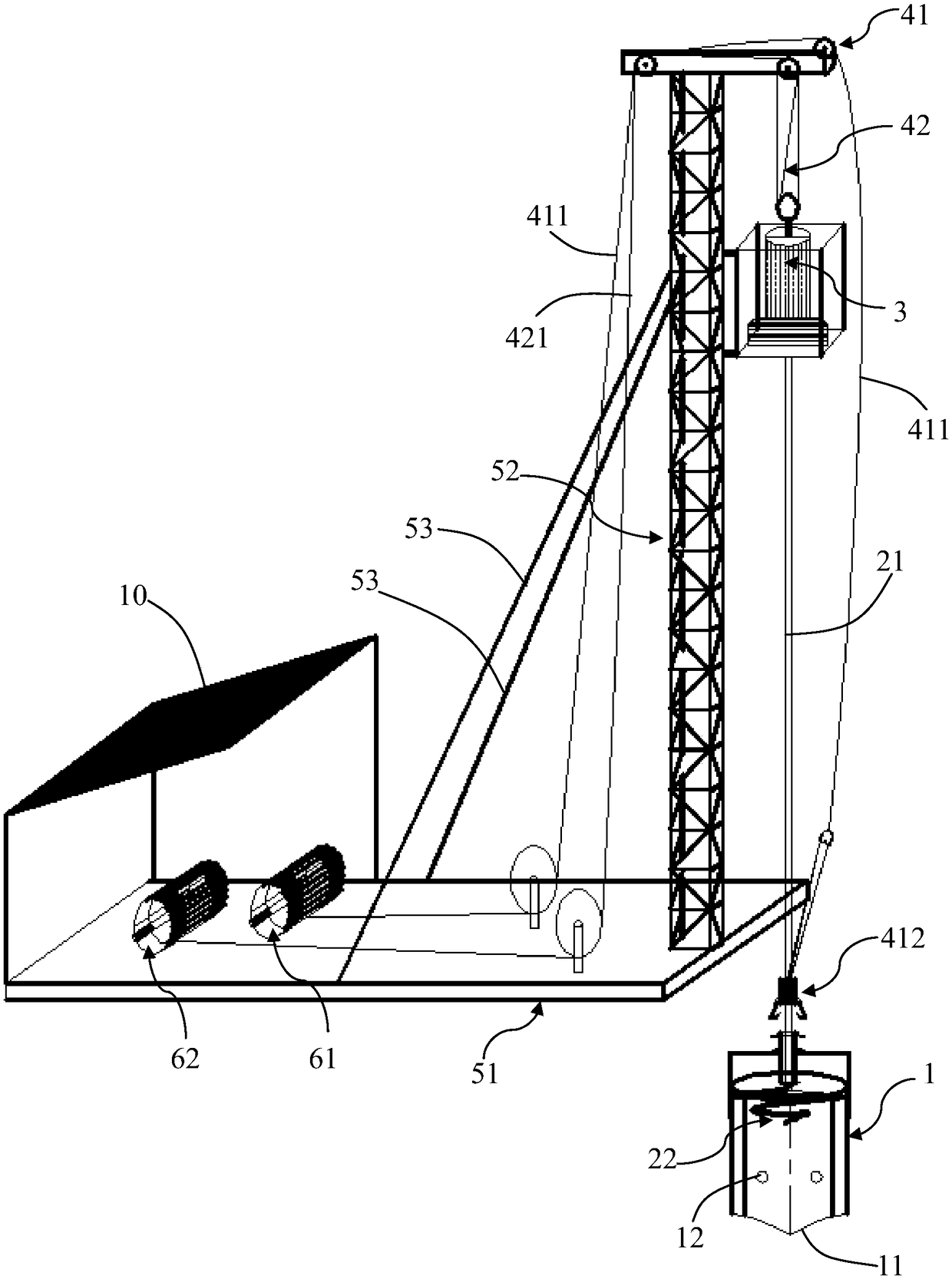 Bore forming device of soft soil stratum cast-in-situ bored pile and construction method thereof