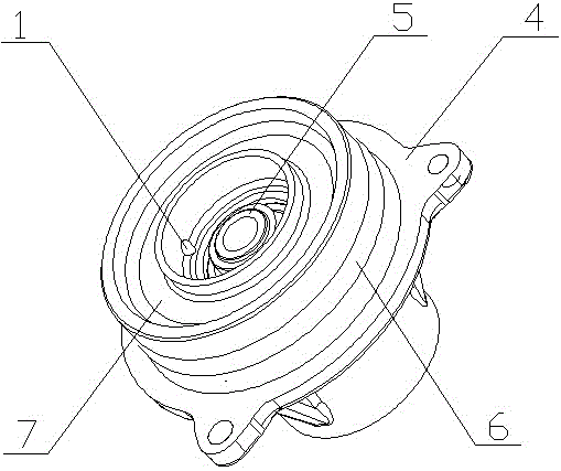 Self-circulation cooling mechanism for automobile water pump seal