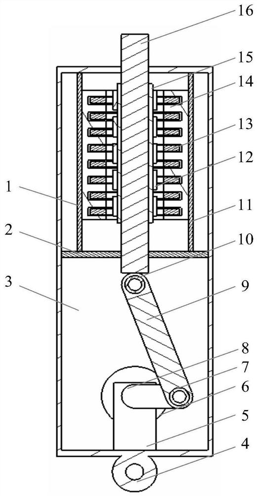 Crank connecting rod type electromechanical inerter device