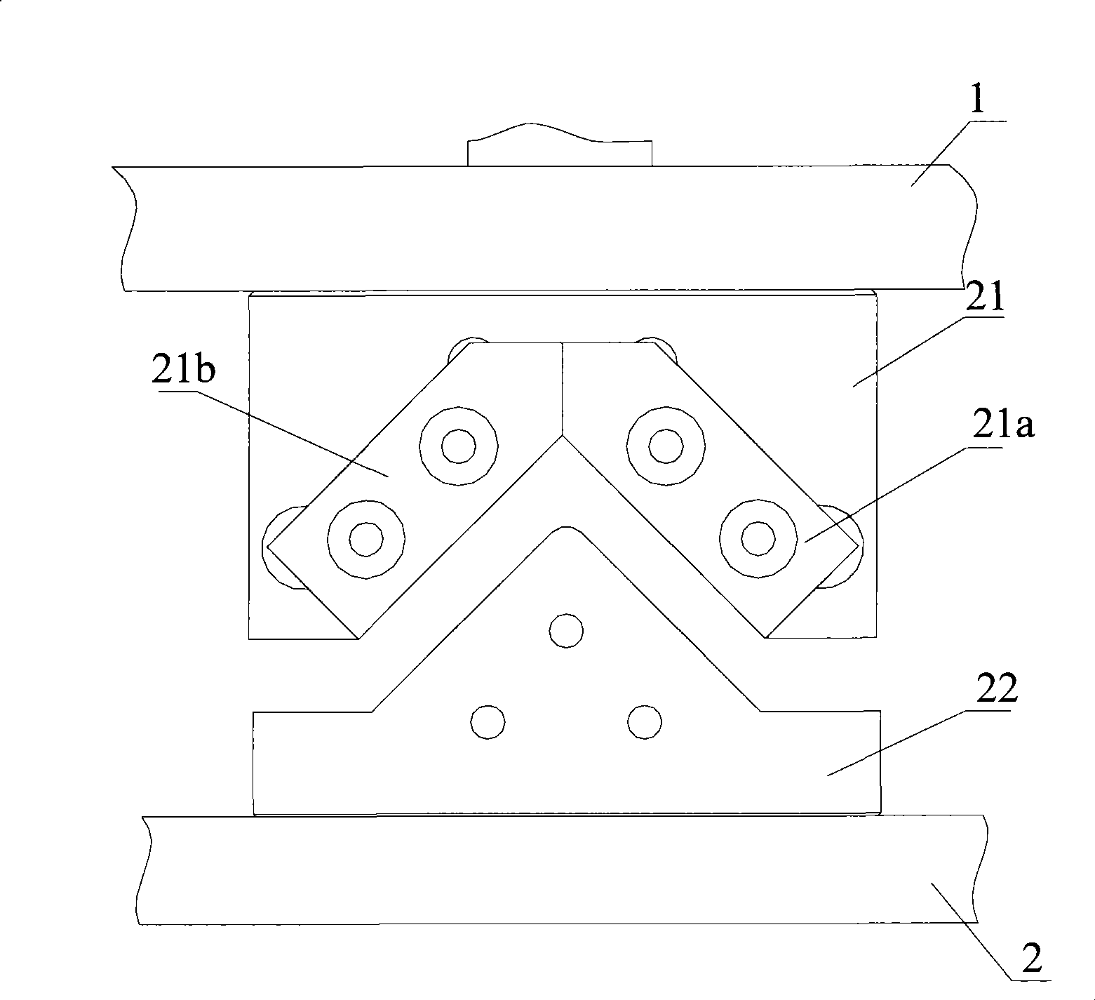 Material-pressing mechanism for angle-bar breaking mold and angle-bar breaking mold