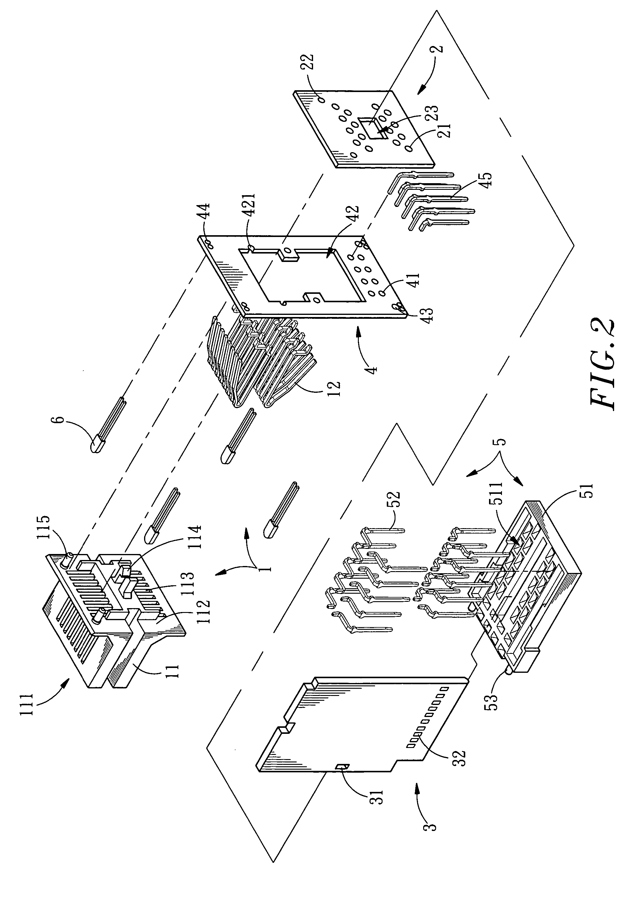 Structure of connector for reducing electro-magnetic wave interference