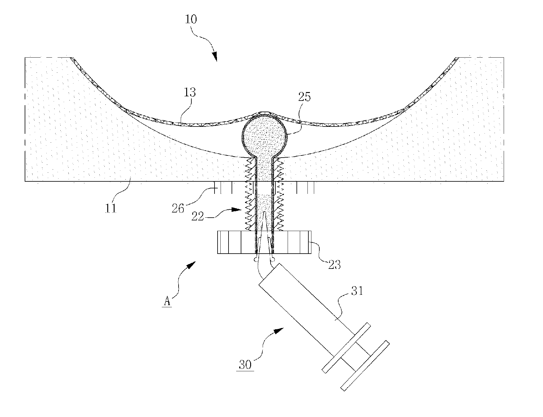 Maxillary sinus membrane lifting device for dental implant