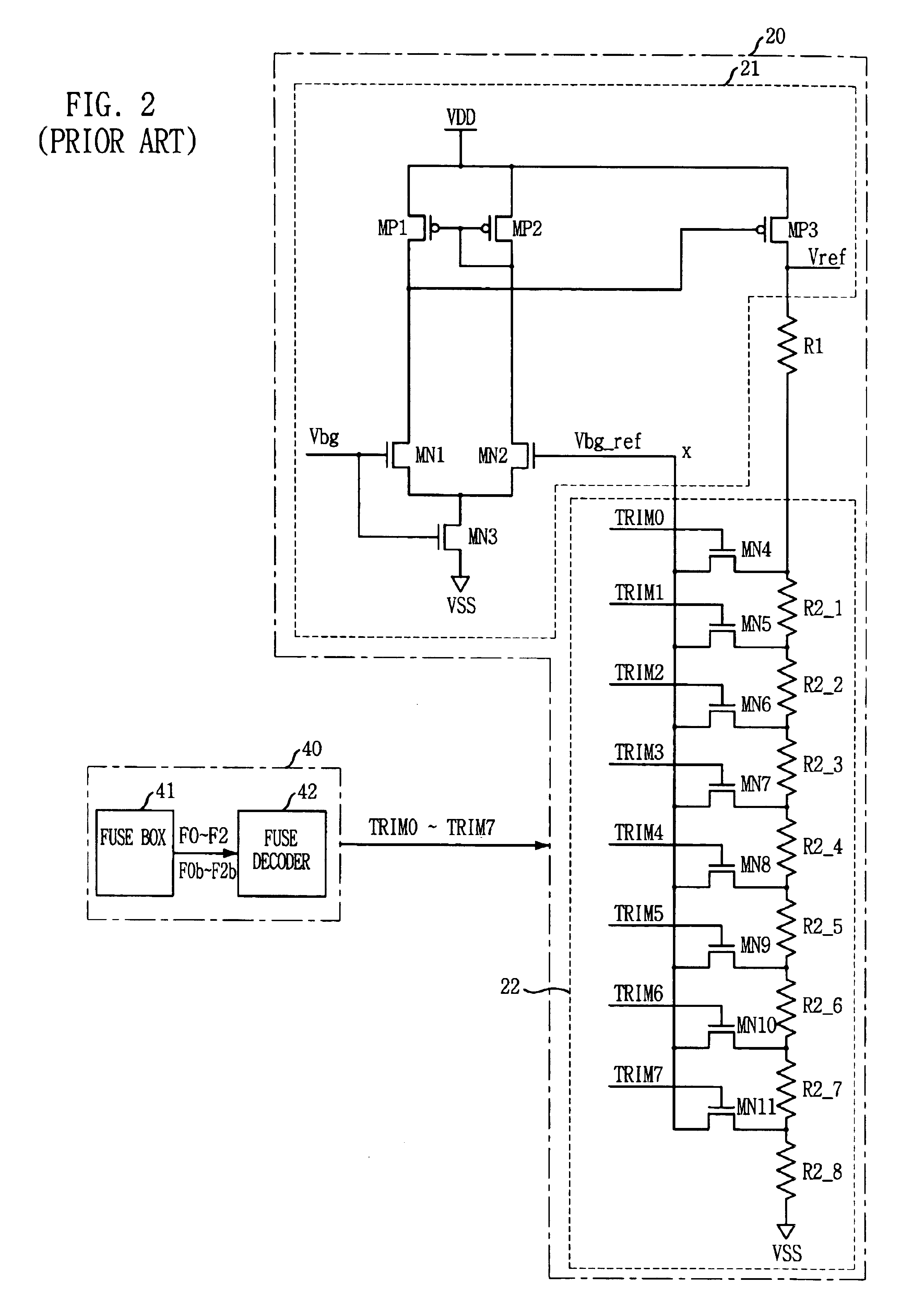 Reference voltage generating circuit for outputting multi-level reference voltage using fuse trimming