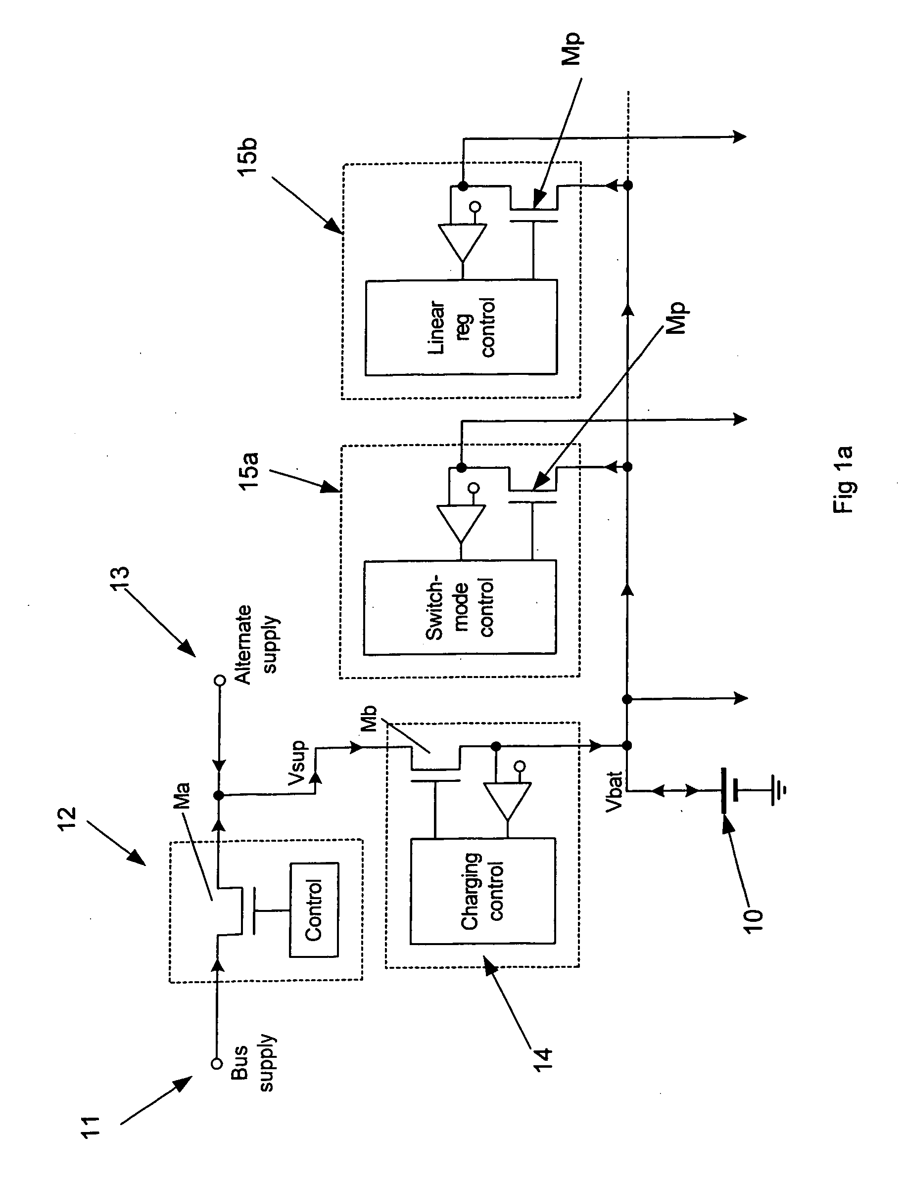 Dual power bus for battery powered device