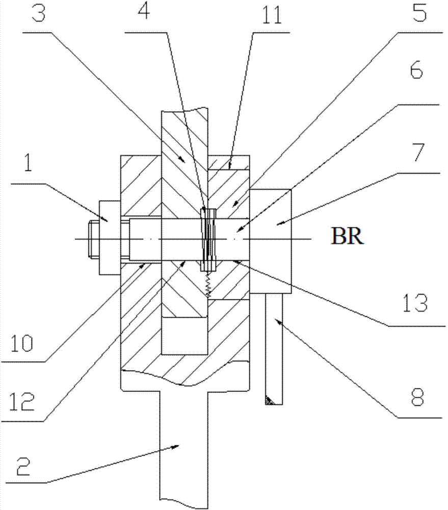 Angle adjusting mechanism of steering wheel of four-wheel all-terrain vehicle