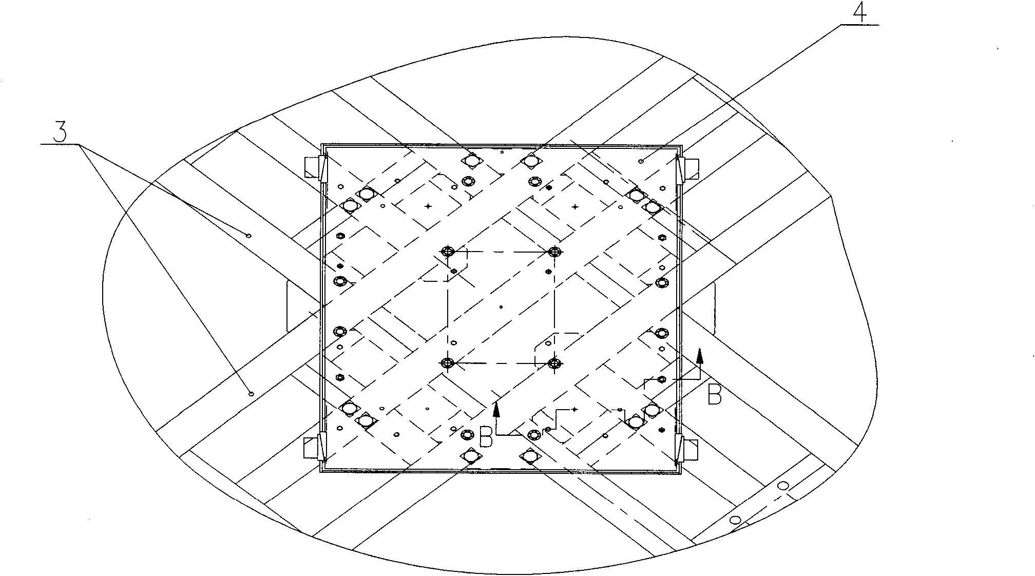 Installation structure body for main reducer of roller mill and application method thereof