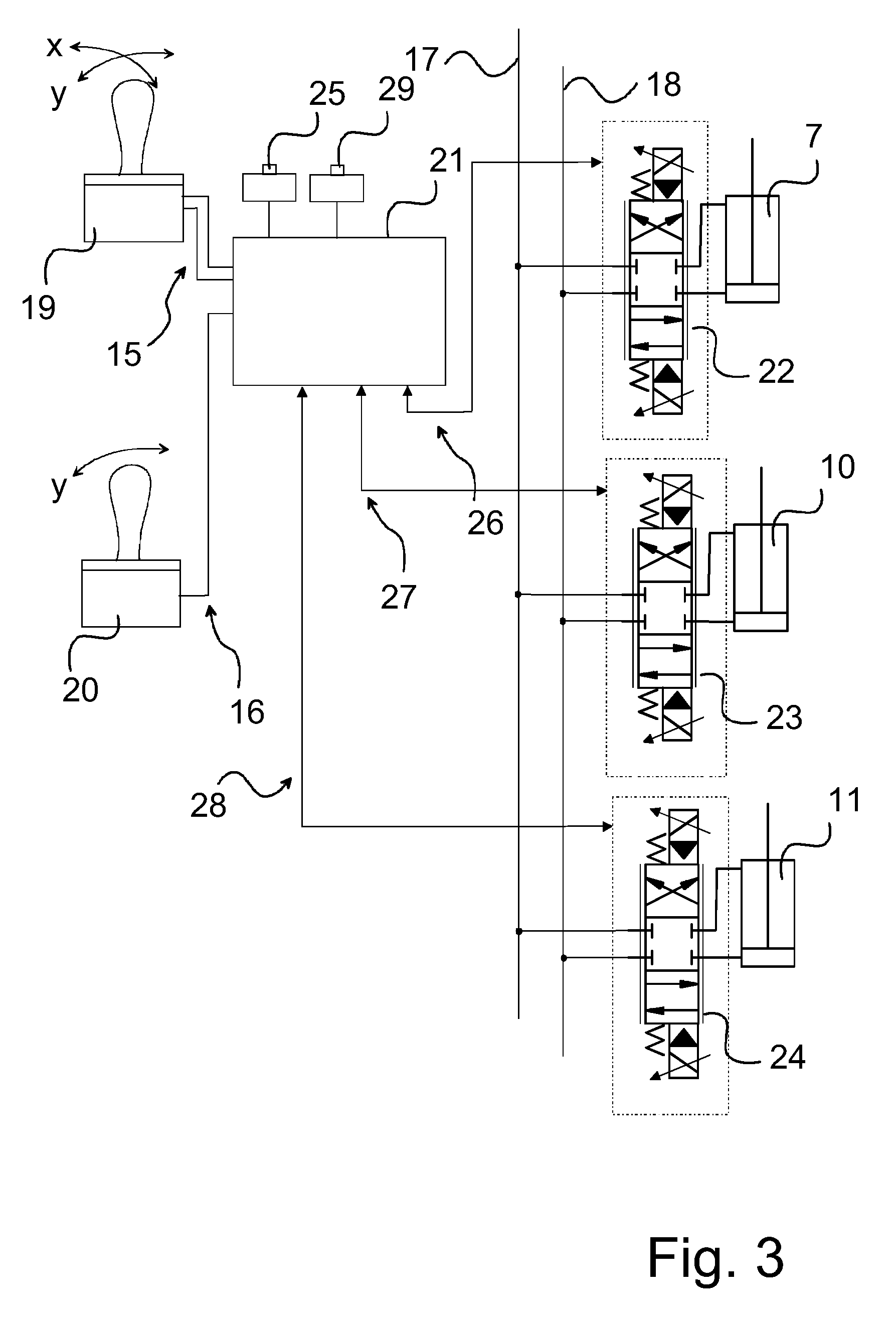 Control of a boom construction and a tool articulated thereto