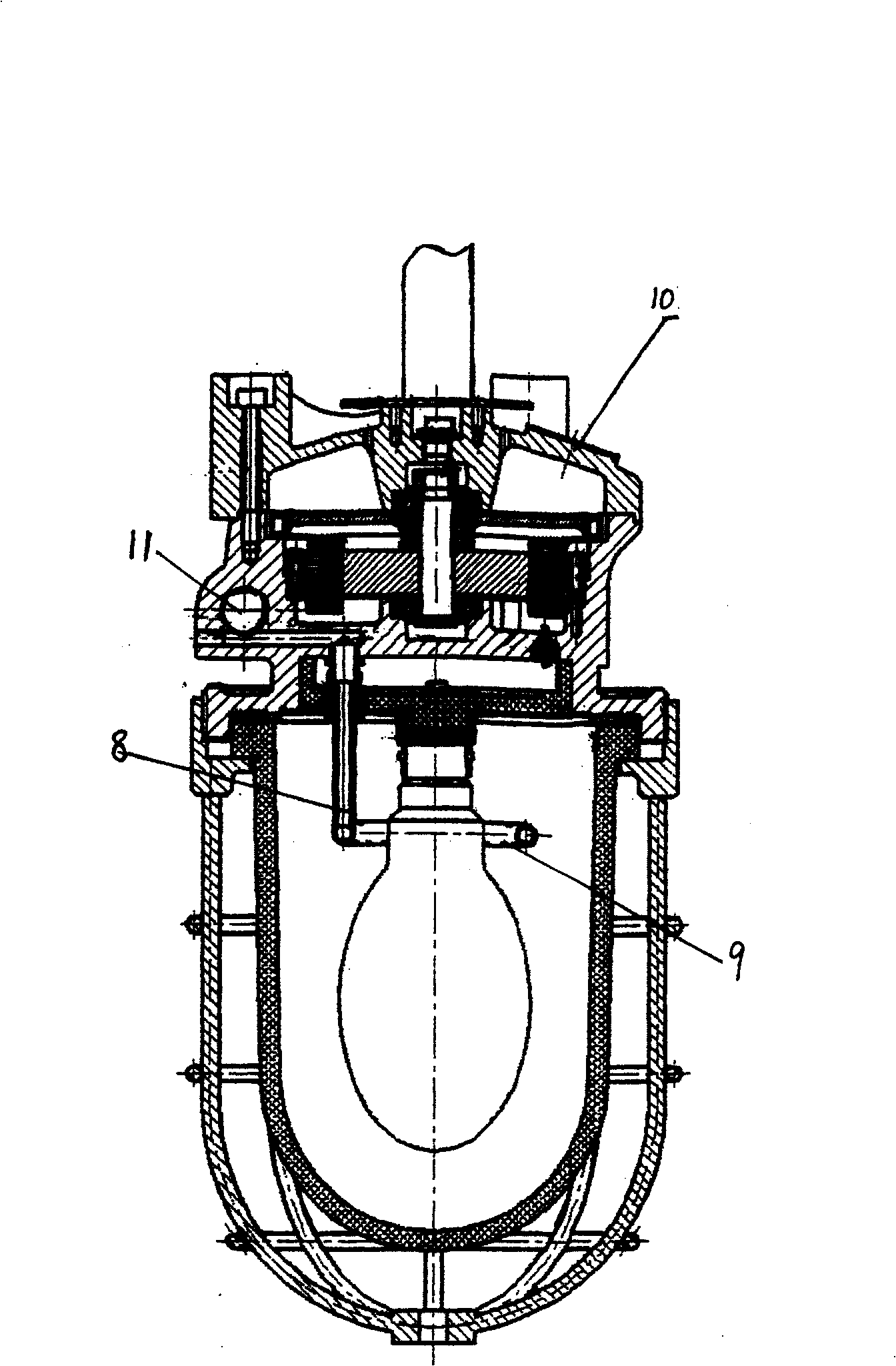 Pneumatic explosion-proof lamp