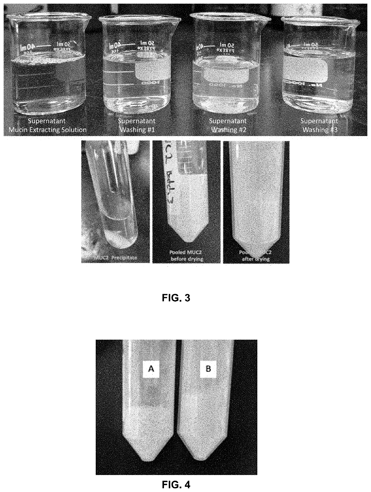 Methods of purifying mucin