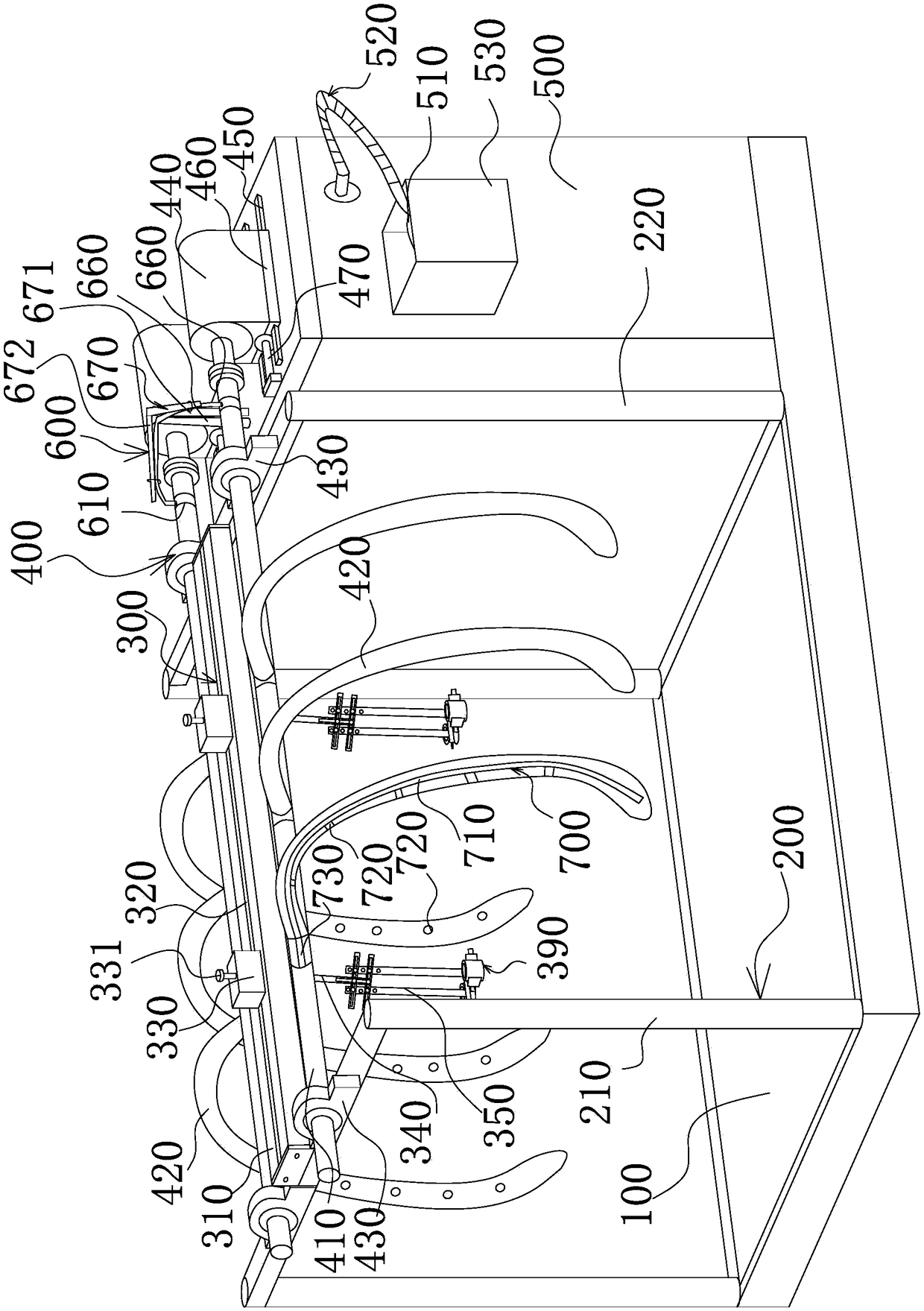 Preprocessing mechanism convenient to improve unhairing efficiency of lambs