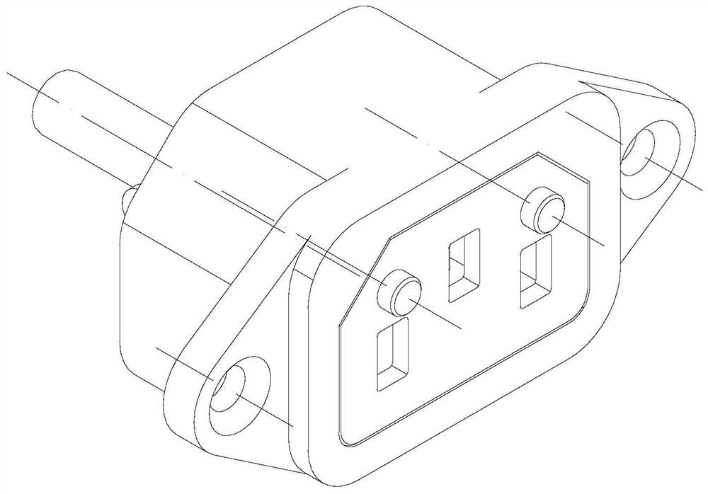 Guide post type electric shock prevention safety charging socket for electric vehicle