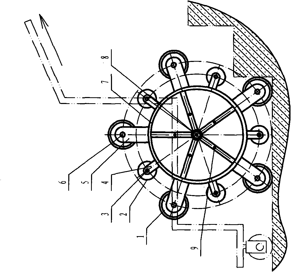 Planetary dual purpose wheel for going upstairs/downstairs and walking