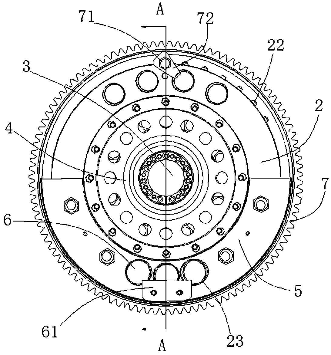 Three-shaft vibrating screen with buffering storage hopper