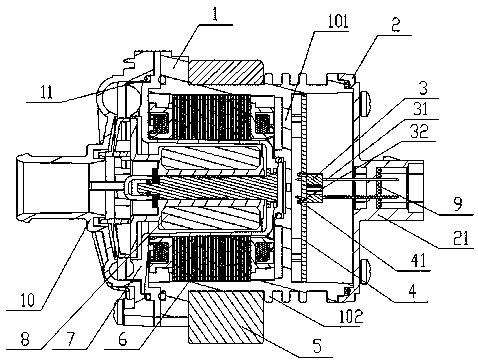 Electronic water pump and new energy automobile with electronic water pump