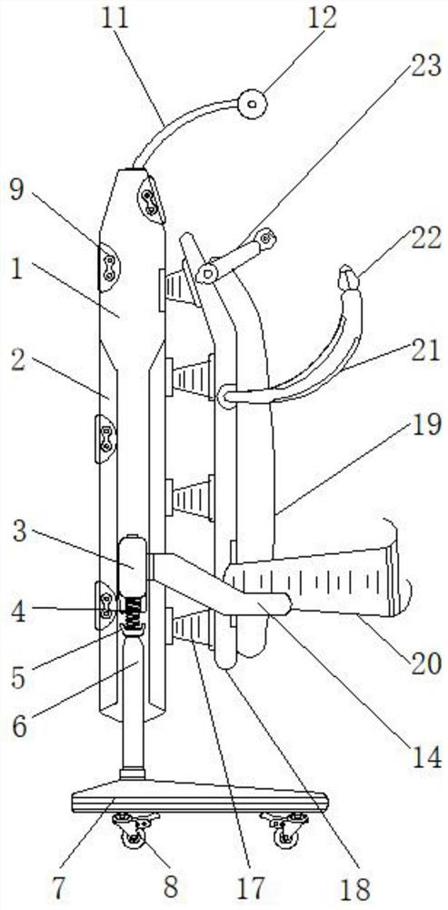 Auxiliary supporting device for pregnant woman to get up and walk