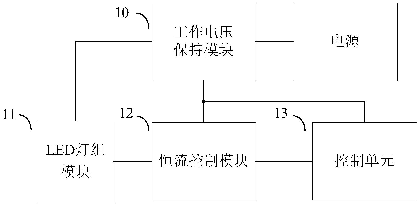 Stroboscopic-free LED lighting circuit and device