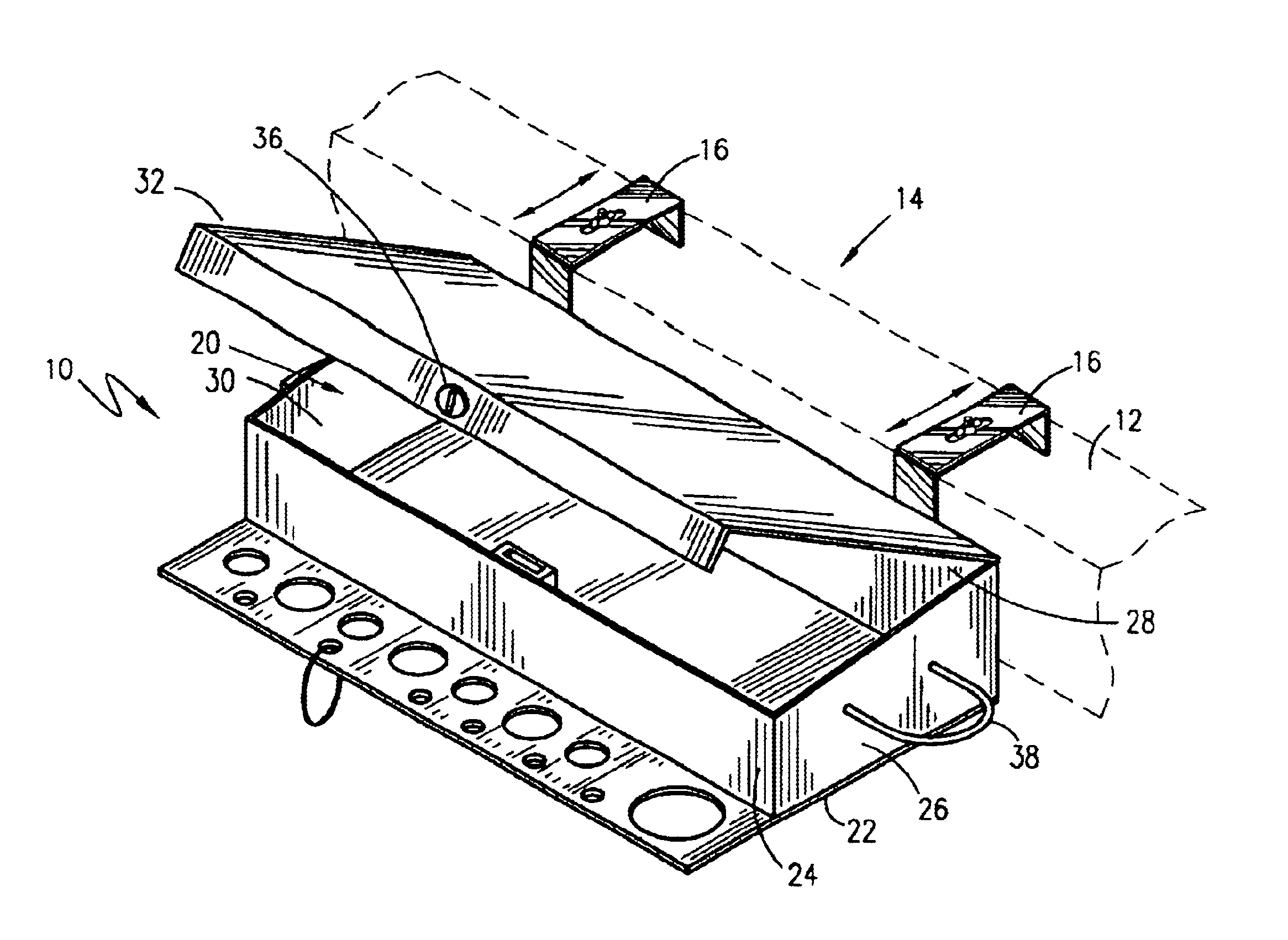 Tool organizer mounted to a vehicle lift rack