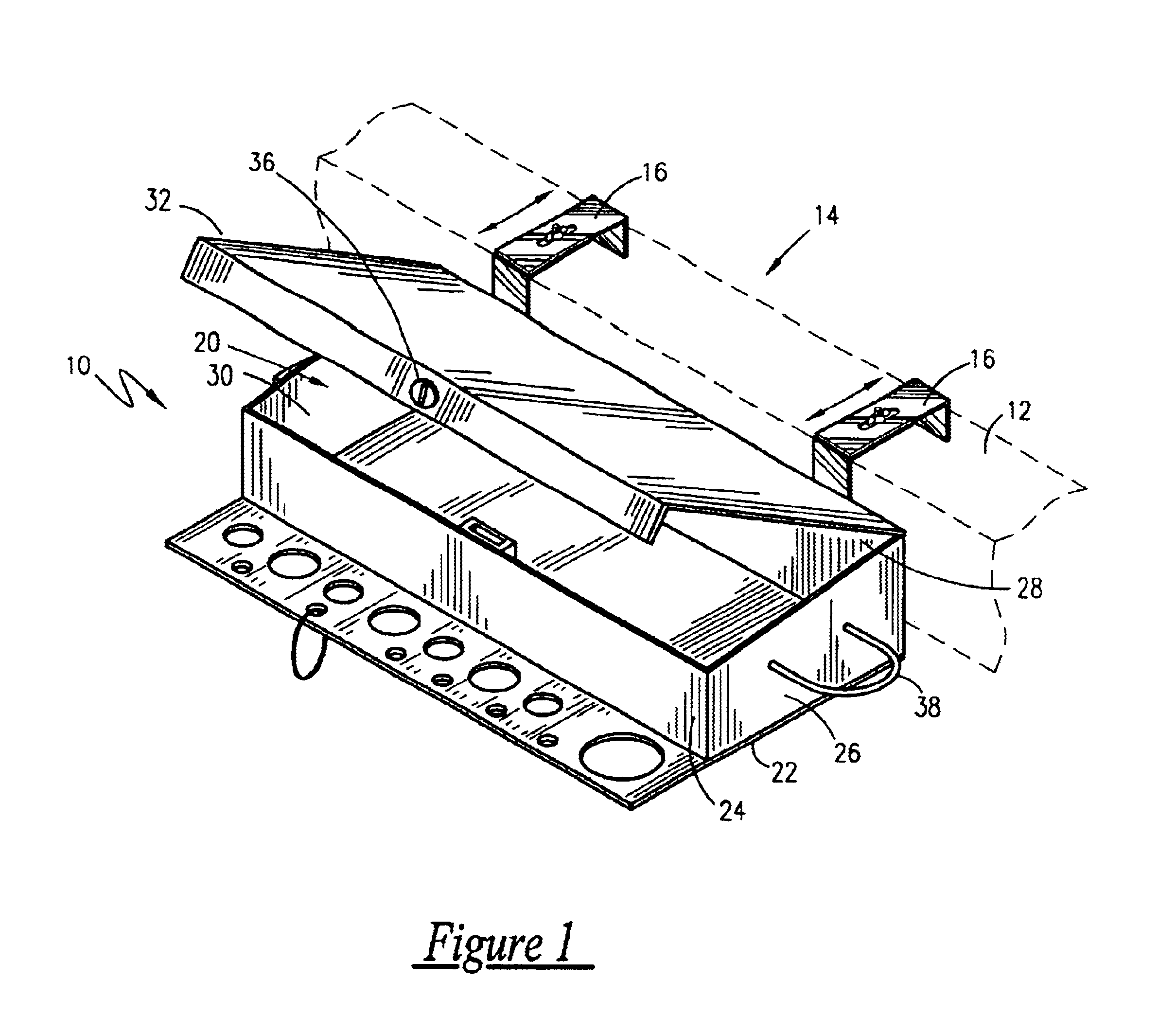 Tool organizer mounted to a vehicle lift rack