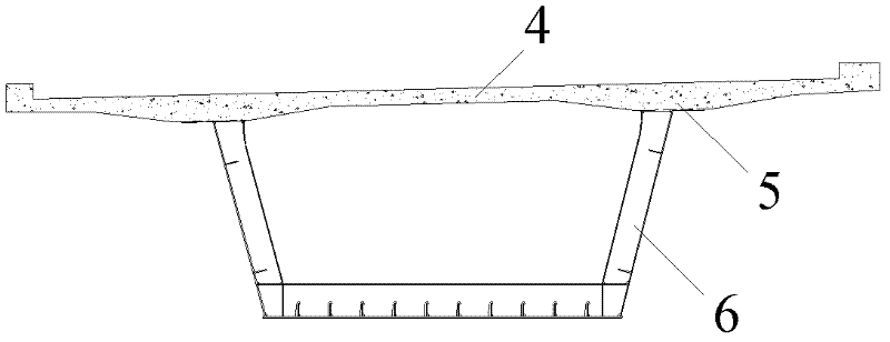 Anti-cracking steel-concrete combined continuous girder bridge of negative moment region