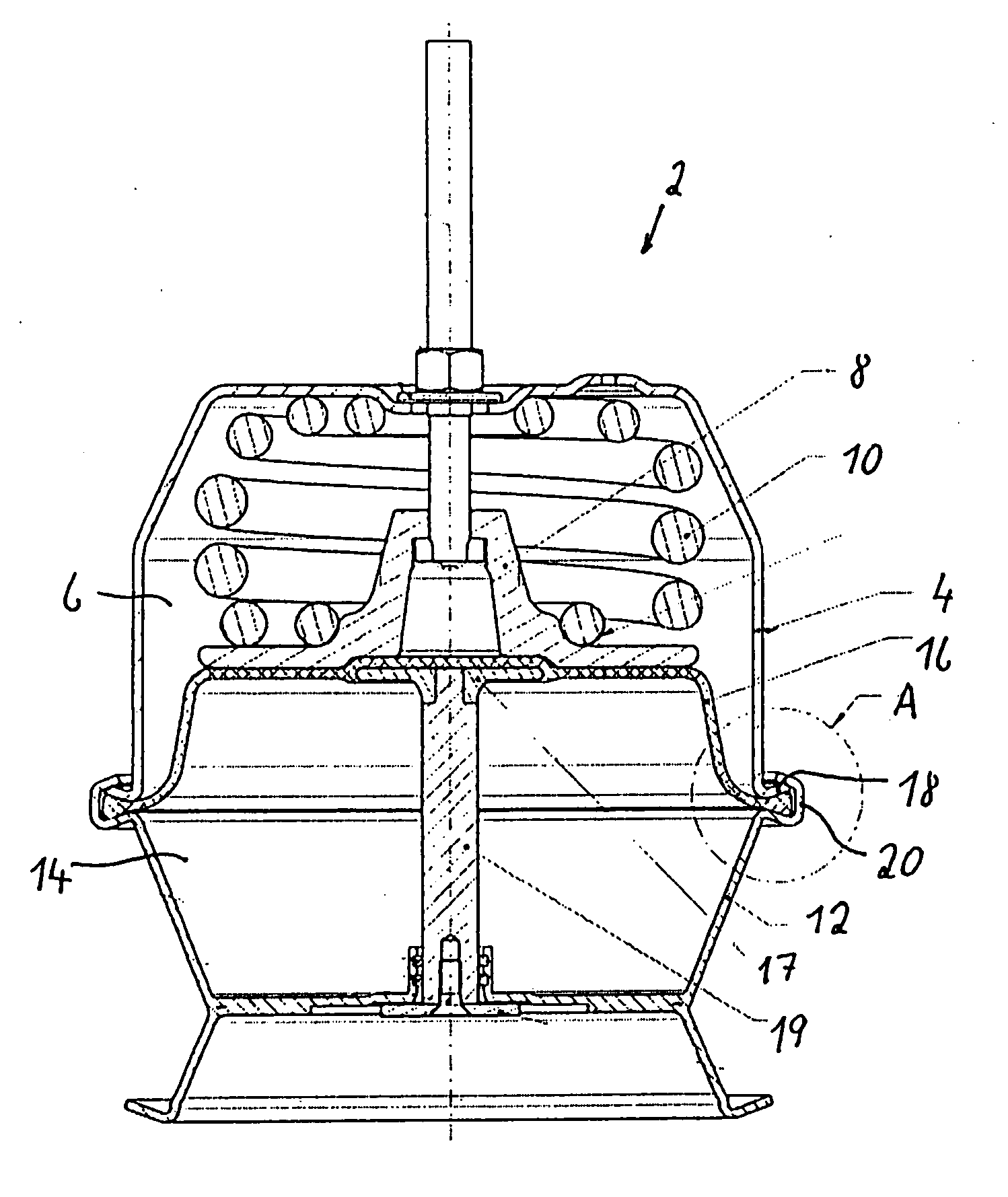 Spring-actuated brake cylinder