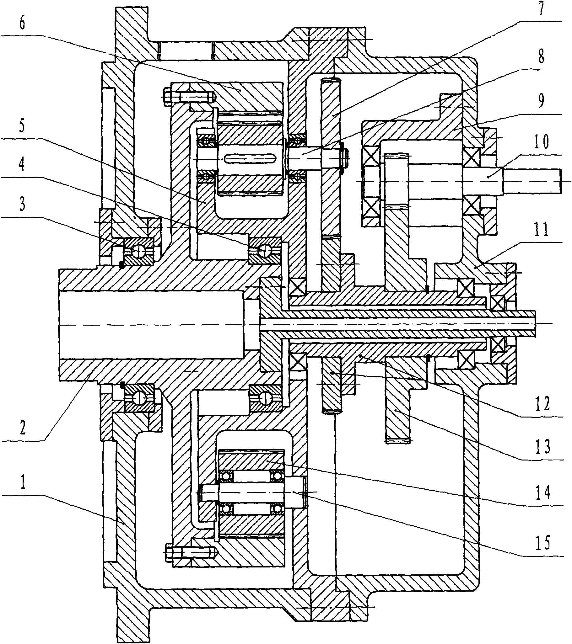 Megawatt ten-shunt wind power generation speed increasing box