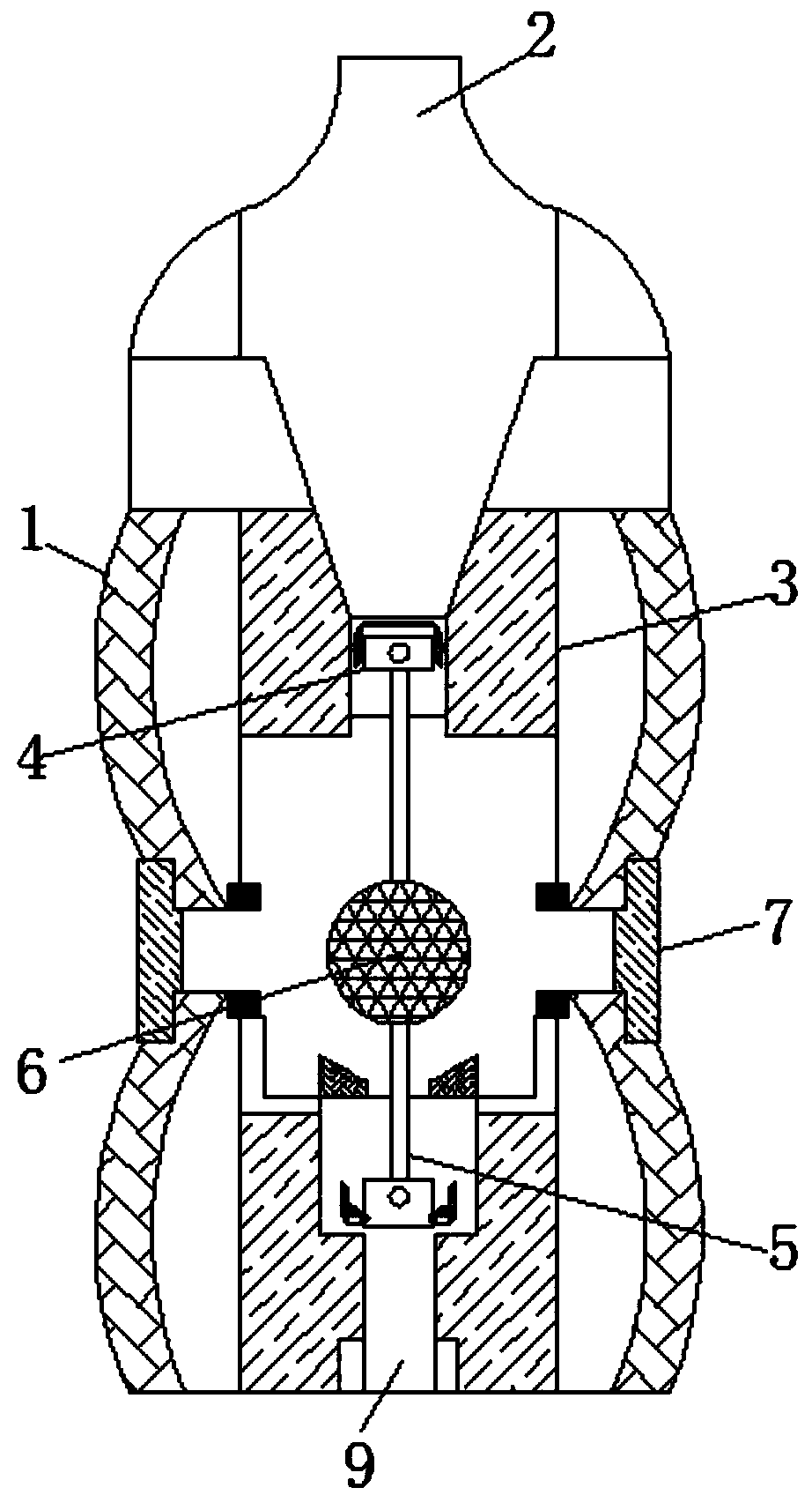 Boiler exhaust valve capable of reducing liquid sloshing by utilizing air elasticity