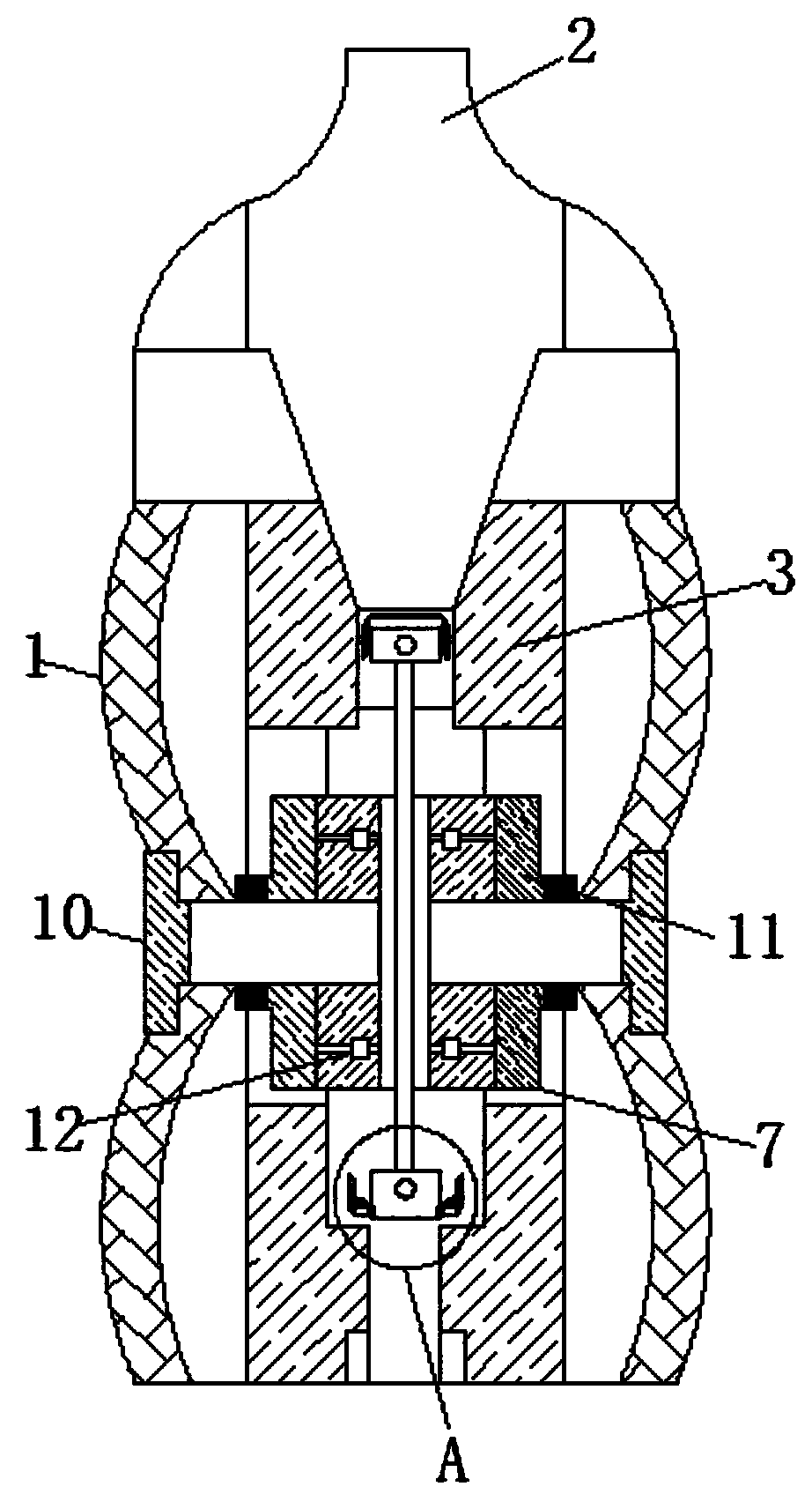 Boiler exhaust valve capable of reducing liquid sloshing by utilizing air elasticity