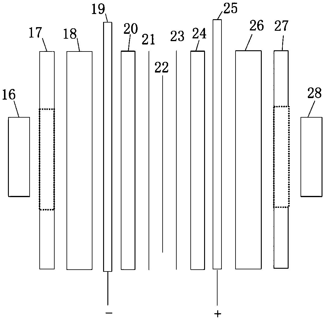 Method and device for hydrogen production by electrochemical decomposition of hi in sulfur-iodine cycle hydrogen production