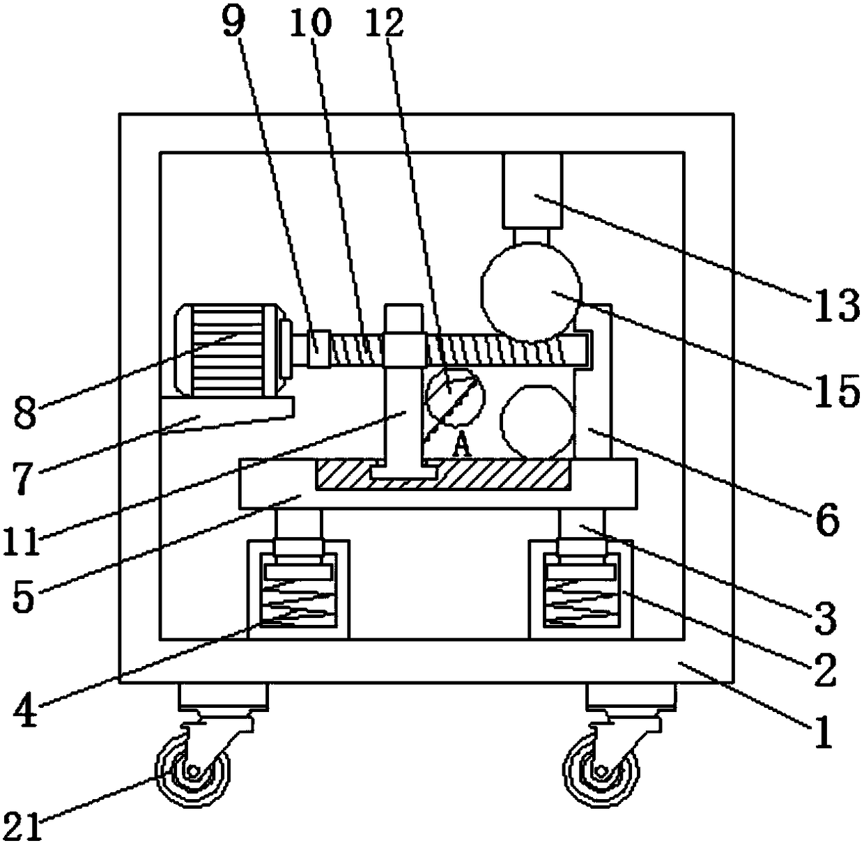 Simple type bamboo wood mechanical cutting machine device