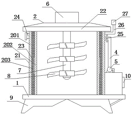 Textile sizing agent storage tank