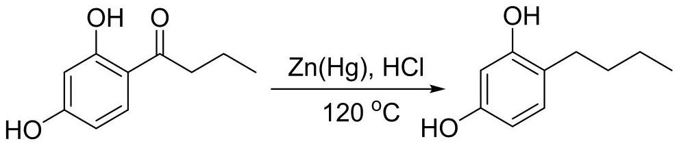 A kind of method that microchannel reaction synthesizes 4-n-butylresorcinol