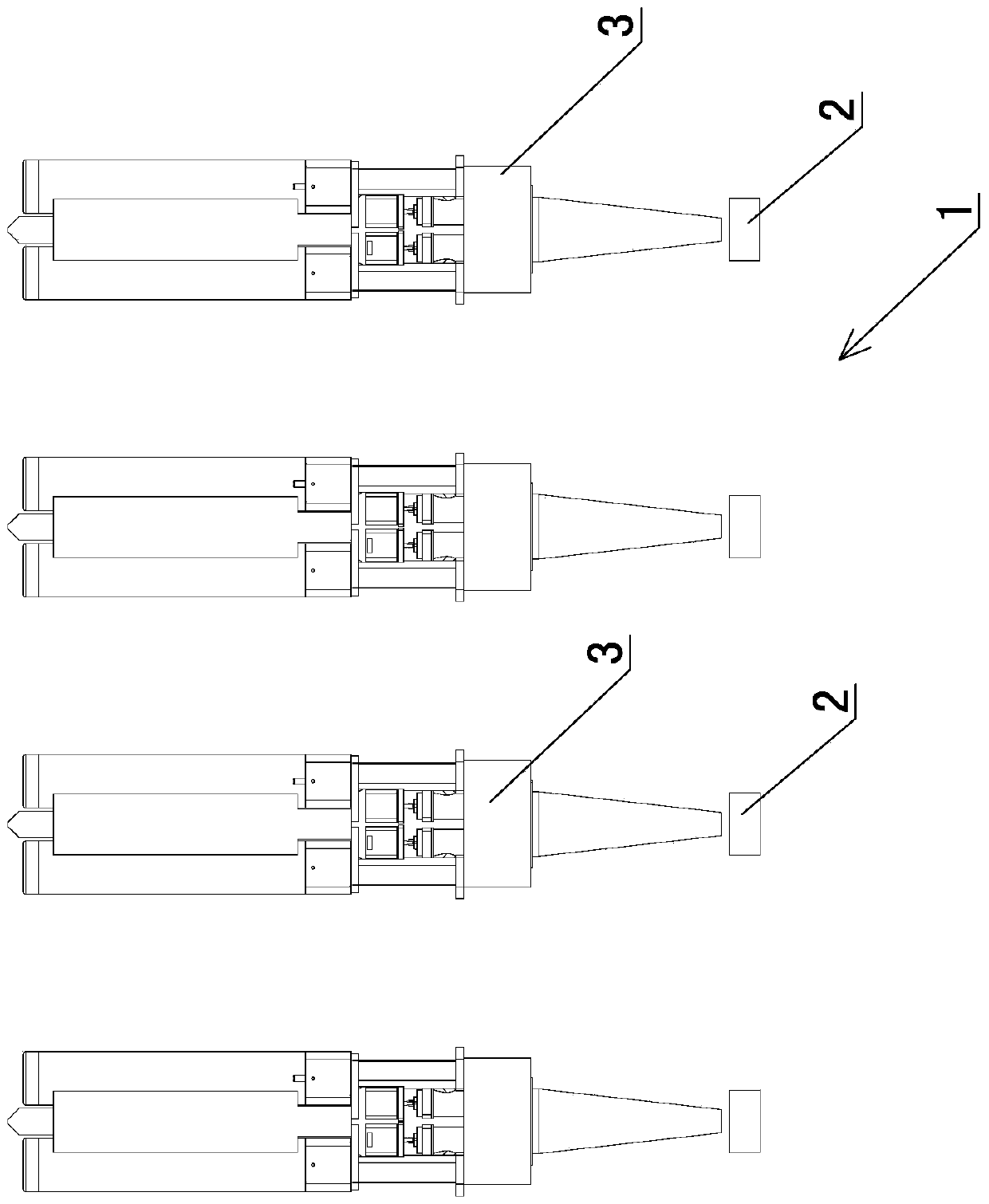 A kind of automatic discharge system of powder