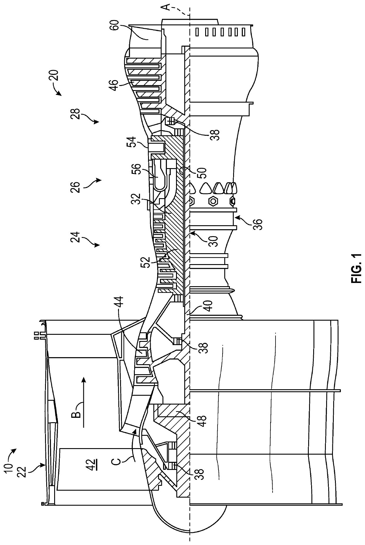 Gas damper and bearing in a propulsion system