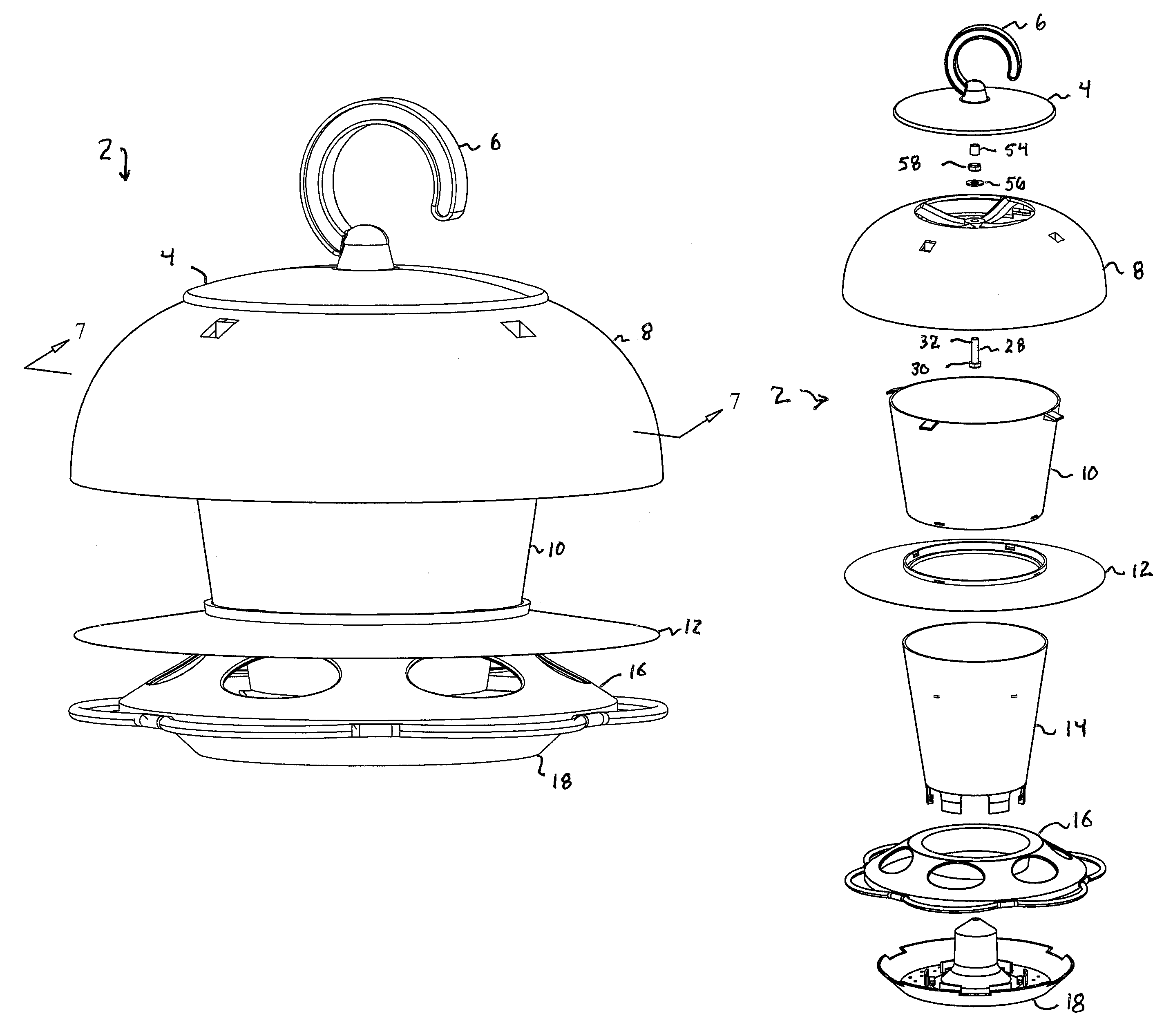 Collapsible bird feeder