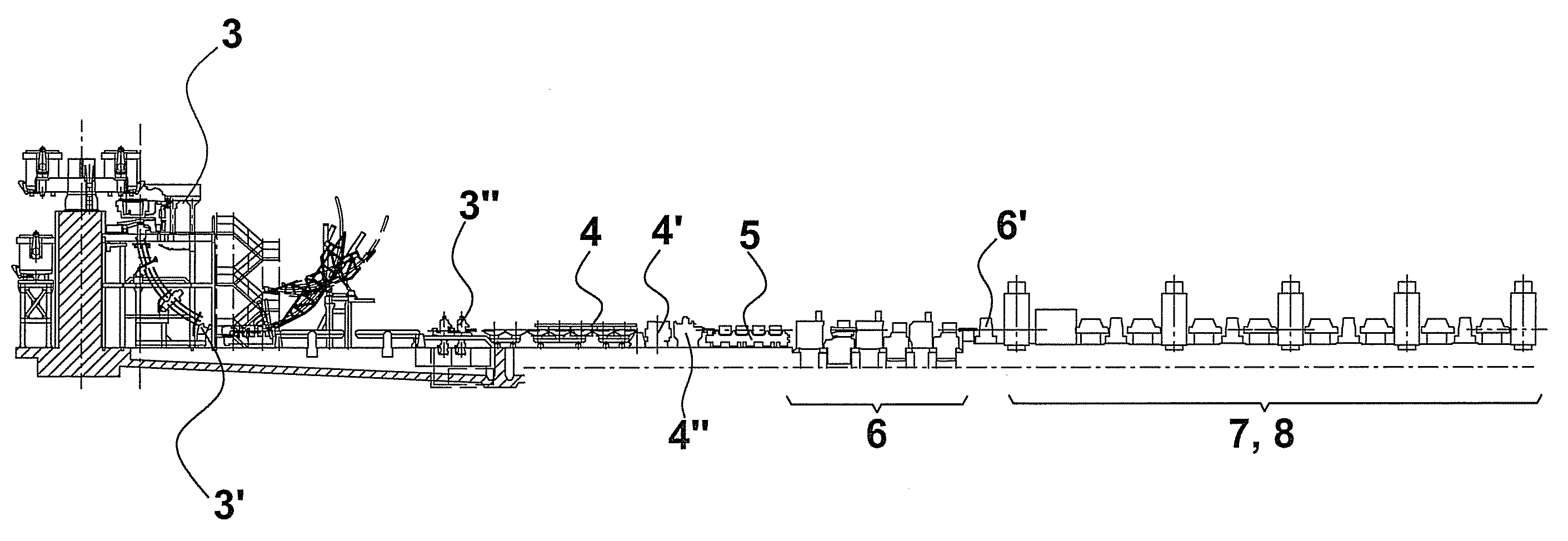 Compact Plant for Continuous Production of Bars and/or Profiles