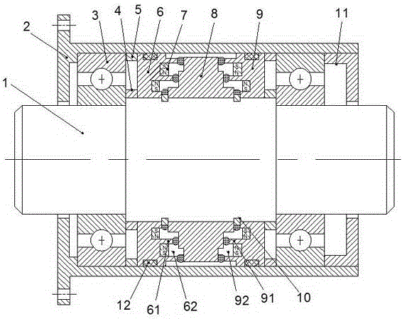 Stepped end face type magnetic fluid sealing device